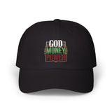 God Money Power- Dad Cap — Embroidered Fist Hat