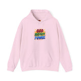 God Money Power Hoodie — Colorful Inspirational Religious Graphic Pullover