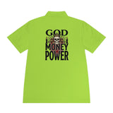 God Money Power- Skull Graphic Polo Shirt