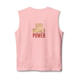 Muscle Tank — Retro 'God Money Power' Jesus Graphic Tank Top