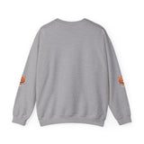 Halloween Pumpkin Crewneck Sweatshirt- “God Money Power” — Jack-O'-Lantern Graphic