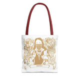 Gold Saint Mary Illustration Tote Bag — Bad Money Power Graphic Tote