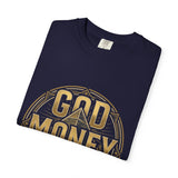 God Money Power T-Shirt — Bold Gold Graphic Tee