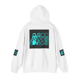God, Money & Power Hoodie — Neon Retro Graphic Pullover