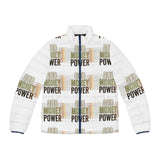 God Money Power Puffer Jacket — Bold Statement Men's All-Over Print