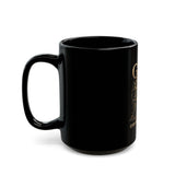 GMP 'God Money Power' Black Ceramic Mug — Gothic Throne Design, 11oz/15oz