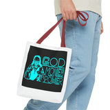 Tote Bag — Retro Neon "God Money Power" Graphic Tote