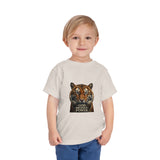 Toddler Tee — Tiger Face "God Money Power" Graphic