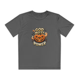 Youth Pumpkin Power Tee - "God Money Power" Halloween Graphic Shirt