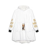 God Money Power Hooded Blanket — Cozy Oversized Religious Statement Throw