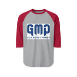 GMP God Money Power Raglan Shirt — Baseball Tee with Bold Logo