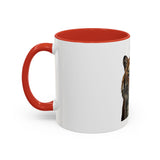 Tiger 'God Money Power' Accent Coffee Mug — Bold Animal Print Coffee Cup