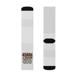 Sublimation Socks — 'Good Money Over' Vintage Logo Crew Socks