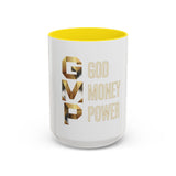 Coffee Mug — G.M.P. (God Money Power) Gold Accent Ceramic Mug