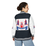 Letterman Jacket — Patriotic "God Money Power" Crest Varsity Jacket