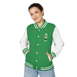Letterman Jacket — 'War Money Power' Crown Graphic Varsity Jacket