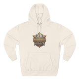 Hoodie — 'God Money Power' Vintage Emblem Fleece Hoodie