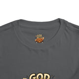 Toddler Tee — "God Money Power" Jack-o'-Lantern Halloween Shirt