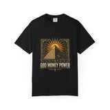 Pyramid Sun Graphic Tee — "Good Morning Power" Spiritual Vintage T-Shirt