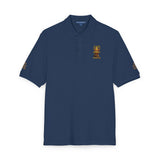 Embroidered Gold Bear Polo Shirt - Classic Casual Polo with Small Chest & Sleeve Embroidery