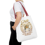 GMP Tiger Tote Bag — "God Money Power" Inspirational Canvas Tote