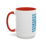 God Money Power Accent Coffee Mug — Blue Graphic 11/15oz