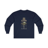 God Money Power Long Sleeve Tee — Faith & Ambition Graphic Shirt