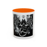 Angel Of Death- Gothic Grim Reaper & Serpent Accent Coffee Mug — Dark Fantasy Skull Art