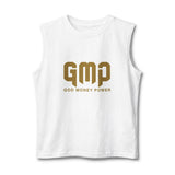 GMP (God Money Power) Muscle Tank — Gold Logo Spiritual Streetwear