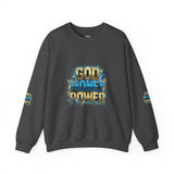 God Money Power Crewneck Sweatshirt — Bold Faith & Hustle Graphic Pullover