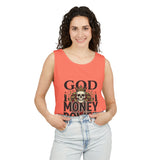 God Money Power- Skull Graphic Tank Top