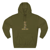 God Money Power Hoodie — Crown & Coin Vertical Graphic Fleece Hoodie