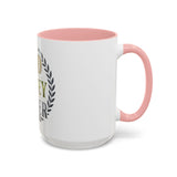 God Money Power Accent Coffee Mug — Inspirational Faith & Success Ceramic Mug (11/15 oz)
