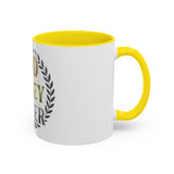 God Money Power Accent Coffee Mug — Inspirational Faith & Success Ceramic Mug (11/15 oz)