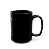 GMP 'God Money Power' Black Ceramic Mug — Gothic Throne Design, 11oz/15oz