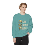 Sweatshirt — G.M.P. Gold Logo "God Money Power" Casual Graphic Sweatshirt