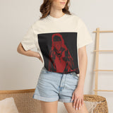 T-Shirt — Red Blindfolded Nun Graphic Tee (I Gave Money, Woke Up)