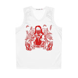 Basketball Jersey — 'God Money Power' Red Graphic Tank Top