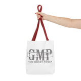 GMP "God Money Power" Printed Tote Bag — Faith & Finance Canvas Tote