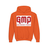 Youth Hoodie - GMP (God Money Power) Bold Red Graphic