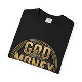 God Money Power T-Shirt — Bold Gold Graphic Tee