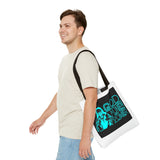 Tote Bag — Retro Neon "God Money Power" Graphic Tote