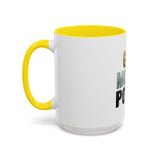 God Money Power Accent Coffee Mug — Inspirational Faith & Wealth Quote
