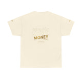 Money Graphic Tee — "Money" Gold Lettering Casual Cotton Shirt