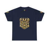 T-Shirt — Gold 3D 'Good Money Power' Graphic Tee