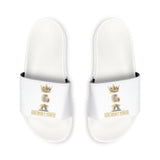 Men's White Slide Sandals with Removable Strap — Casual Pool & Shower Slides