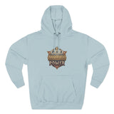 Hoodie — 'God Money Power' Vintage Emblem Fleece Hoodie
