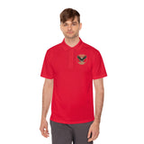 Eagle Logo Polo Shirt — "God Money Power (GMP)" Chest & Back Athletic Polo