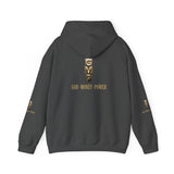 God • Money • Power Hoodie — Gold Block Logo Pullover