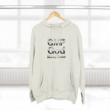 GMP God Money Power Hoodie — Metallic Text Graphic Fleece Hoodie